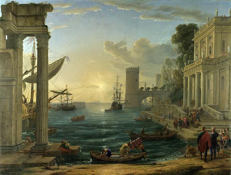 Claude Lorrain The Embarkation of the Queen of Sheba Germany oil painting art